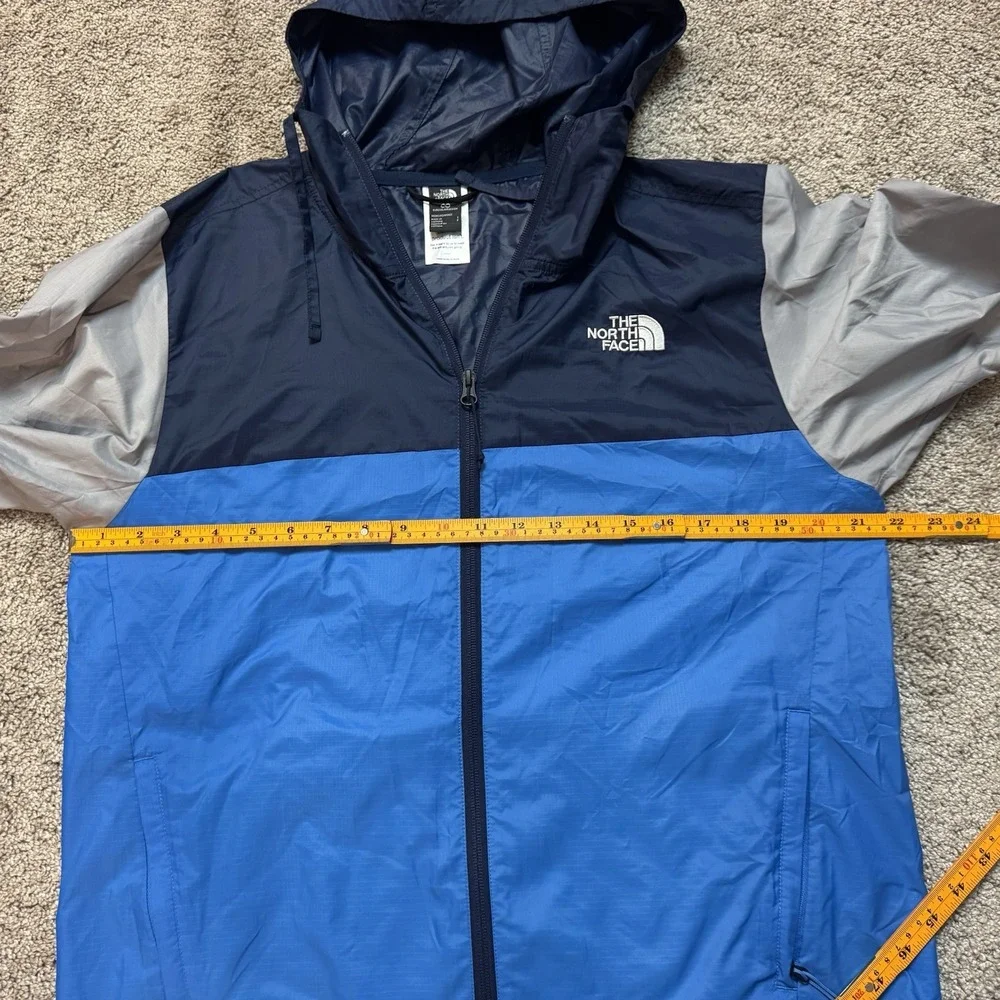 The North Face Long Sleeve Cyclone 3 Blue Full Zip Windbreaker Hoodie Mens Small